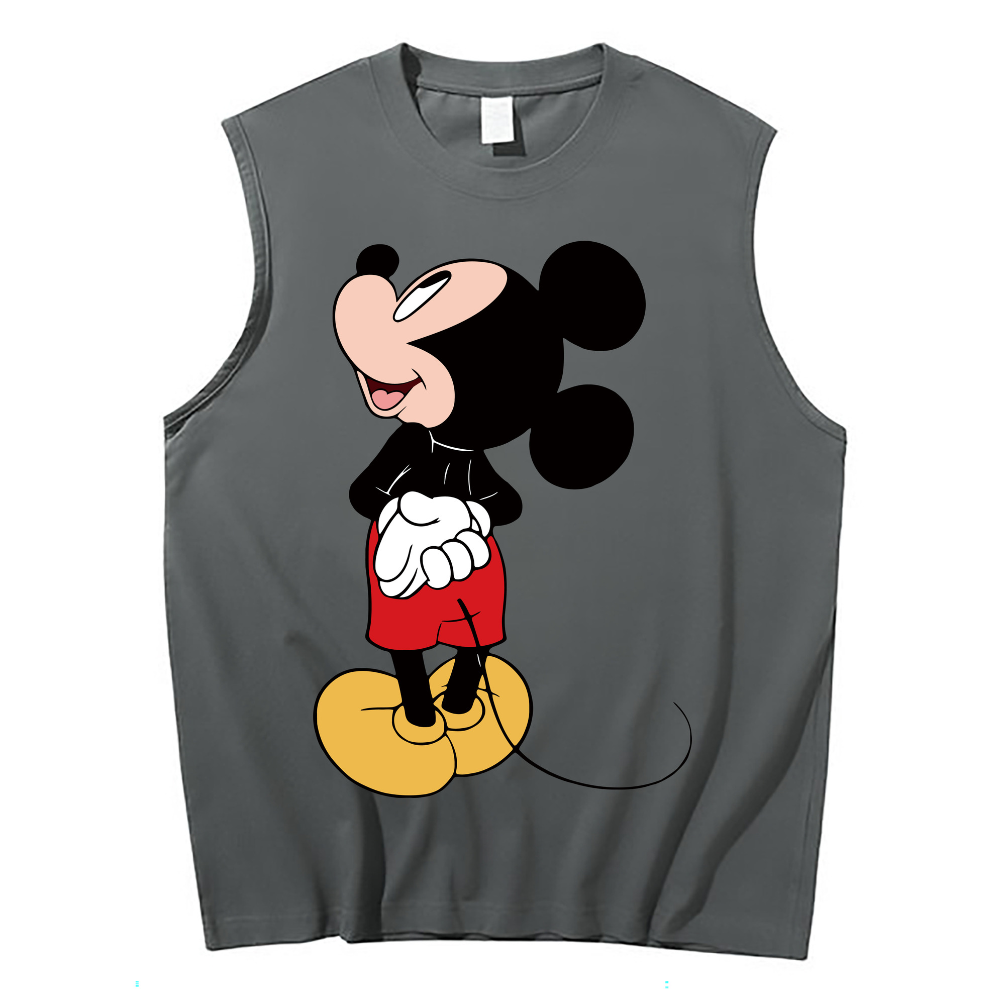 ミッキーマウス Mickey Mouse コットン100％タンクトップ（フロントプリント）